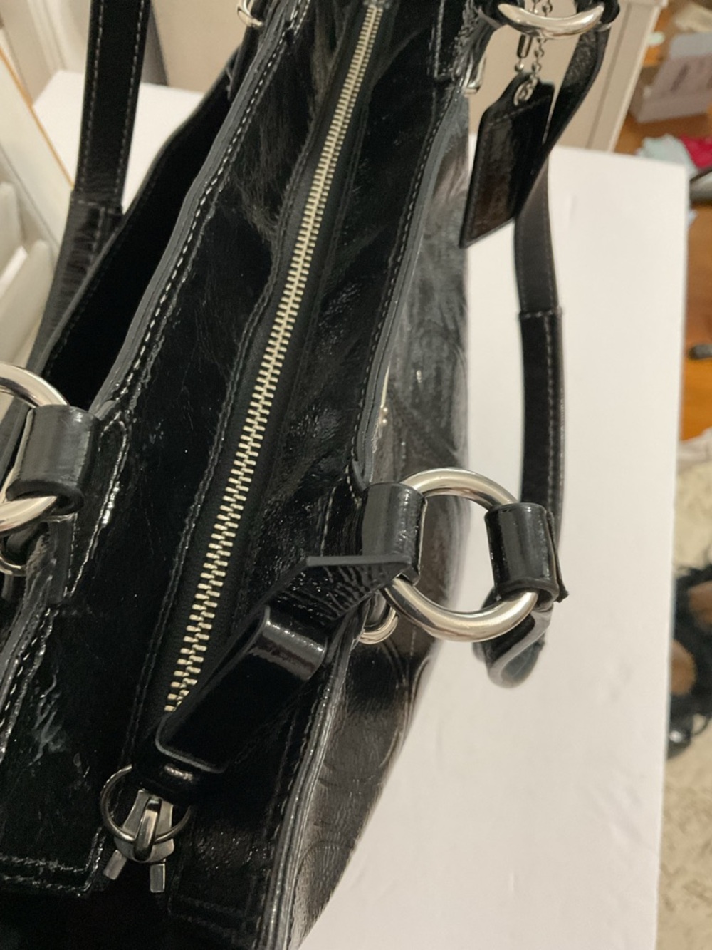 COACH Gallery Embossed Leather Tote No. F1276-F19818 - Picture 9 of 12